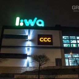 Graffiti Group Karol Szczypiór - Litery 3D led Baner backlight, boki - rama napinająca Bleed