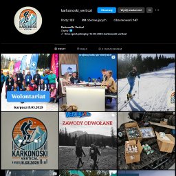 Karkonoski Vertical - Impreza skitourowa w Karkonoszach. Prowadziliśmy social media takie jak: Instargram oraz Facebook