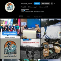 Karkonoski Vertical - Impreza skitourowa w Karkonoszach. Prowadziliśmy social media takie jak: Instargram oraz Facebook