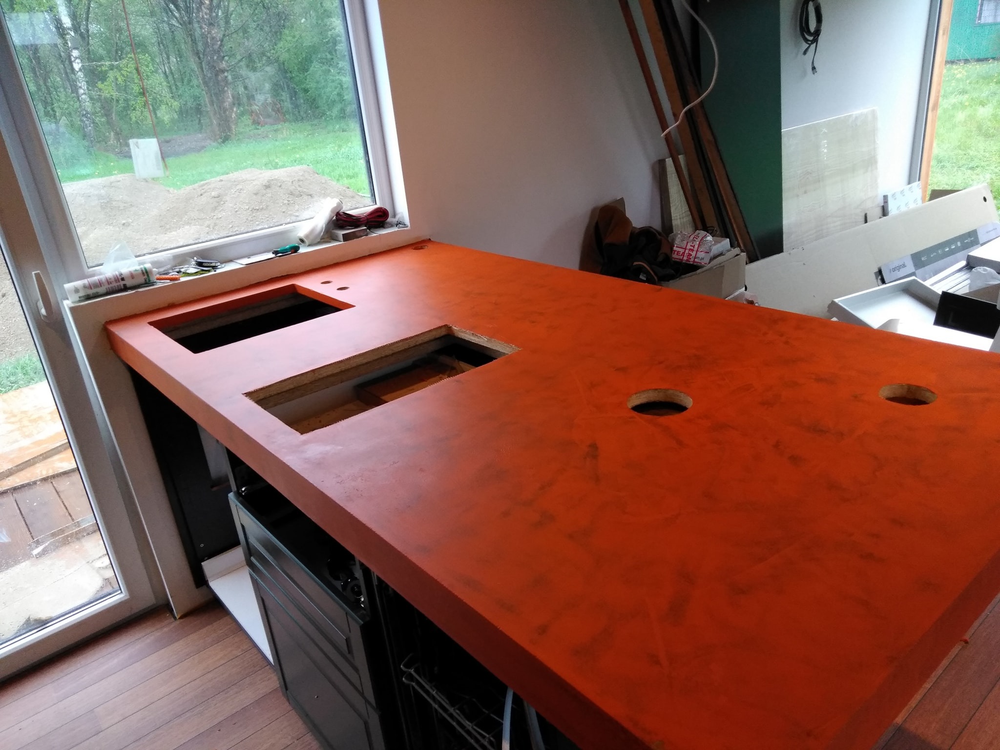 blat kuchenny z mikrocementu