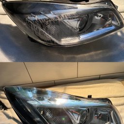 Naprawa i Uszczelnienie parujących lamp Opel INSIGNIA dla Klienta stan przed i po