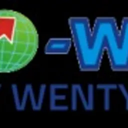 Logo firmy GEO-WENT z zieloną kulą ziemską i czerwoną strzałką, niebieski napis 'SYSTEMY WENTYLACYJNE' na czarnym tle.