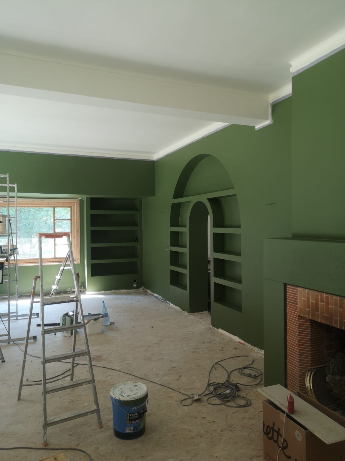 Zabudowa GK + malowanie.