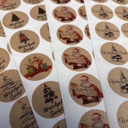 Naklejki na papierze kraftowym samoprzylepnym - eko