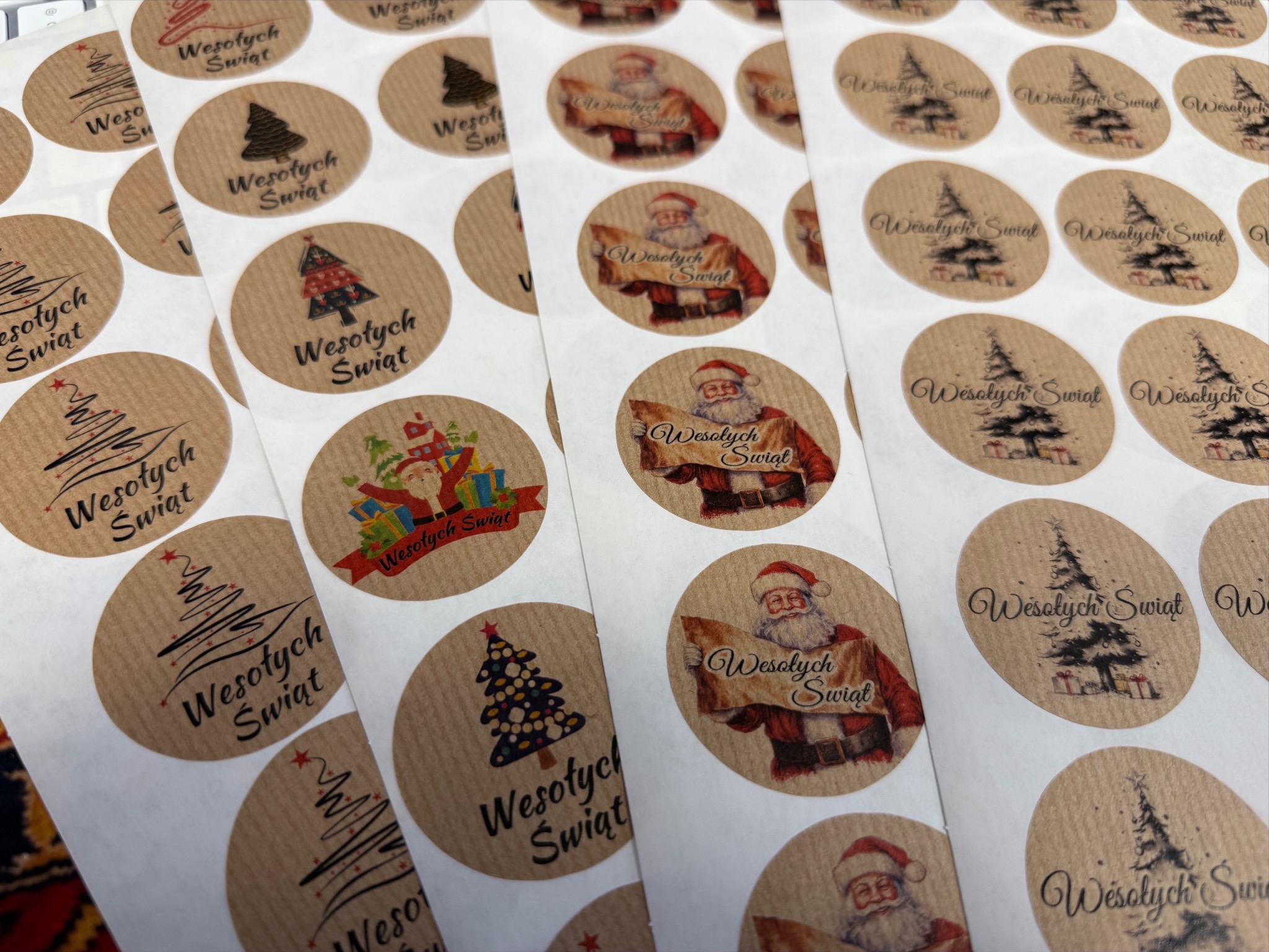 Naklejki na papierze kraftowym samoprzylepnym - eko