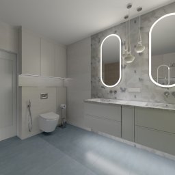 Projekt łazienki w domu jednorodzinnym