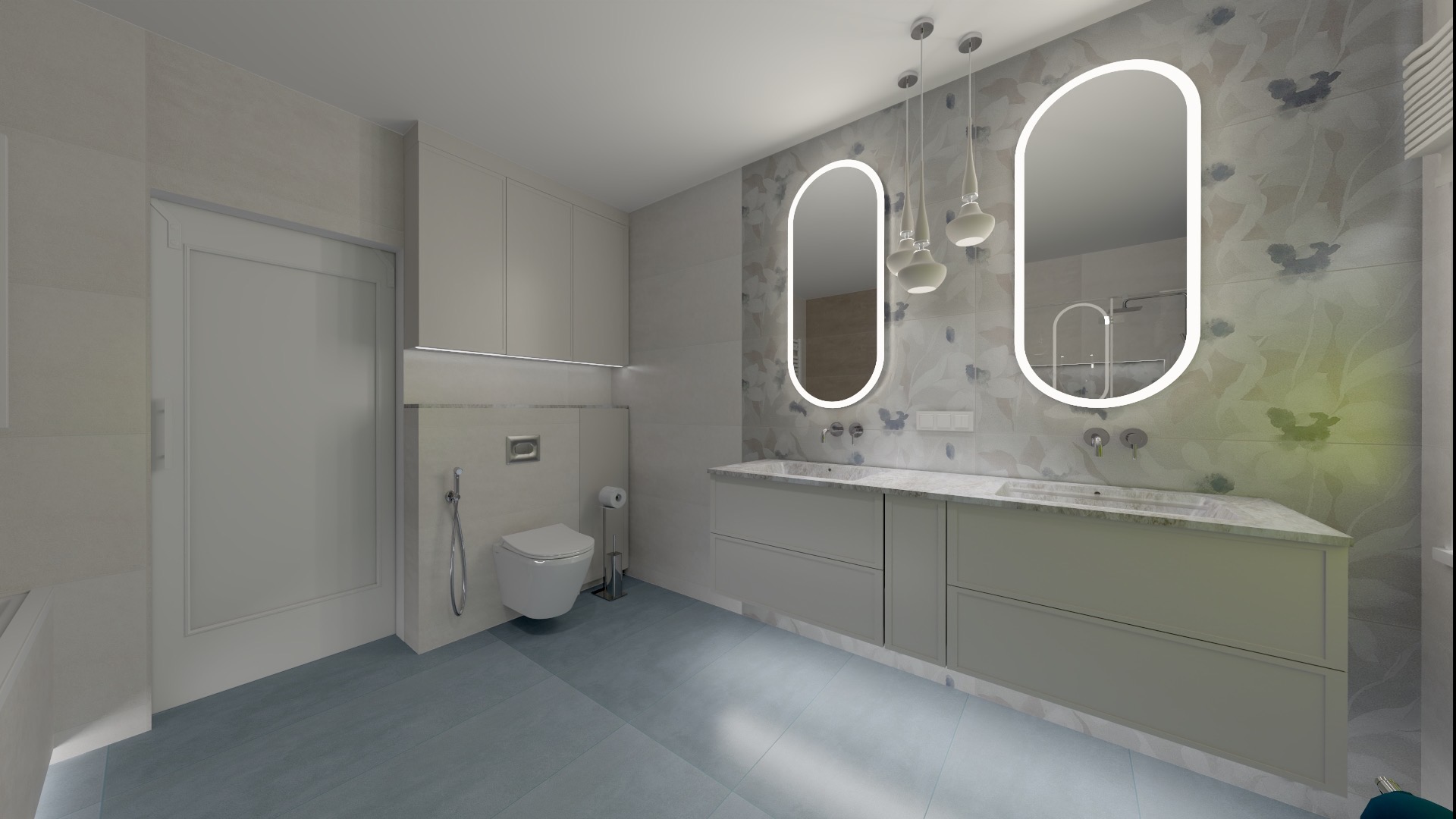 Projekt łazienki w domu jednorodzinnym