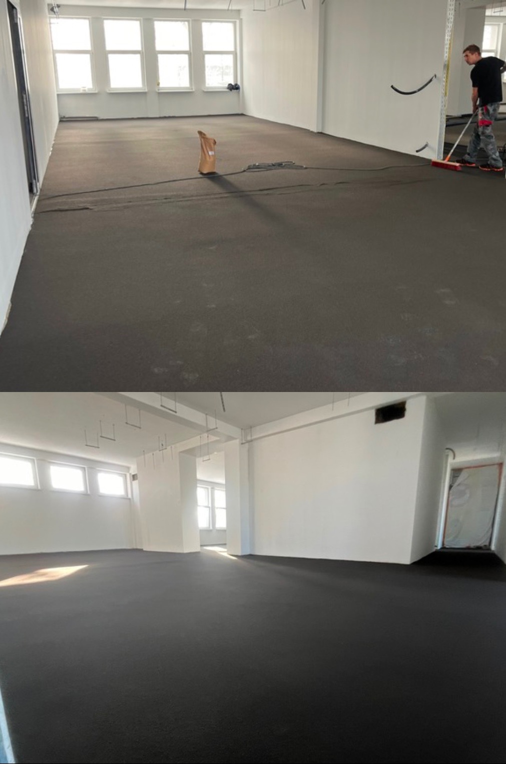 Dekoracyjna posadzka z czarnym piaskiem kwarcowym