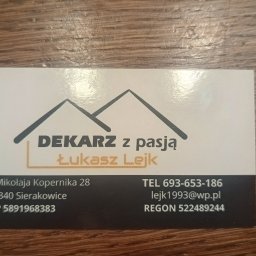 Dekarz z pasją Łukasz Lejk - Naprawa Dachów Sierakowice