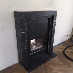 Magra - zrobilismy kominek z marmury,