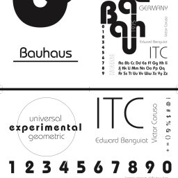 Sonia Świerlikowska - Typograficzny projekt ulotki dotyczącej czcionki ITC Bauhaus
