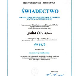 Świadectwo nadania uprawnień zawodowych