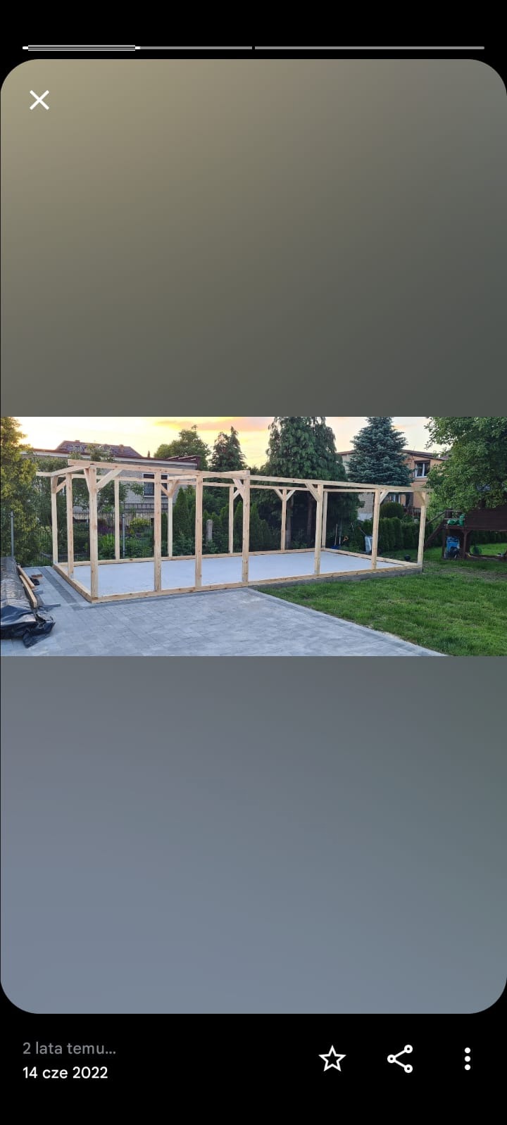 Szkielet altany 12x4m