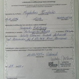 Certyfikat Ministerstwa Edukacji Narodowej potwierdzający uprawnienia do wykonywania zawodu naturopaty o kwalifikacji terapeuta holistyczny 🥰🫶
