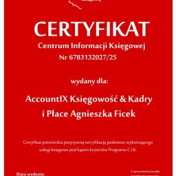 Certyfikat księgowego