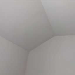 Prace Wykończeniowe - Świeżo pomalowany, jasnoszary narożnik sufitu i ścian. Gładka powierzchnia, minimalistyczne ujęcie z dołu, podkreślające geometrię wnętrza.