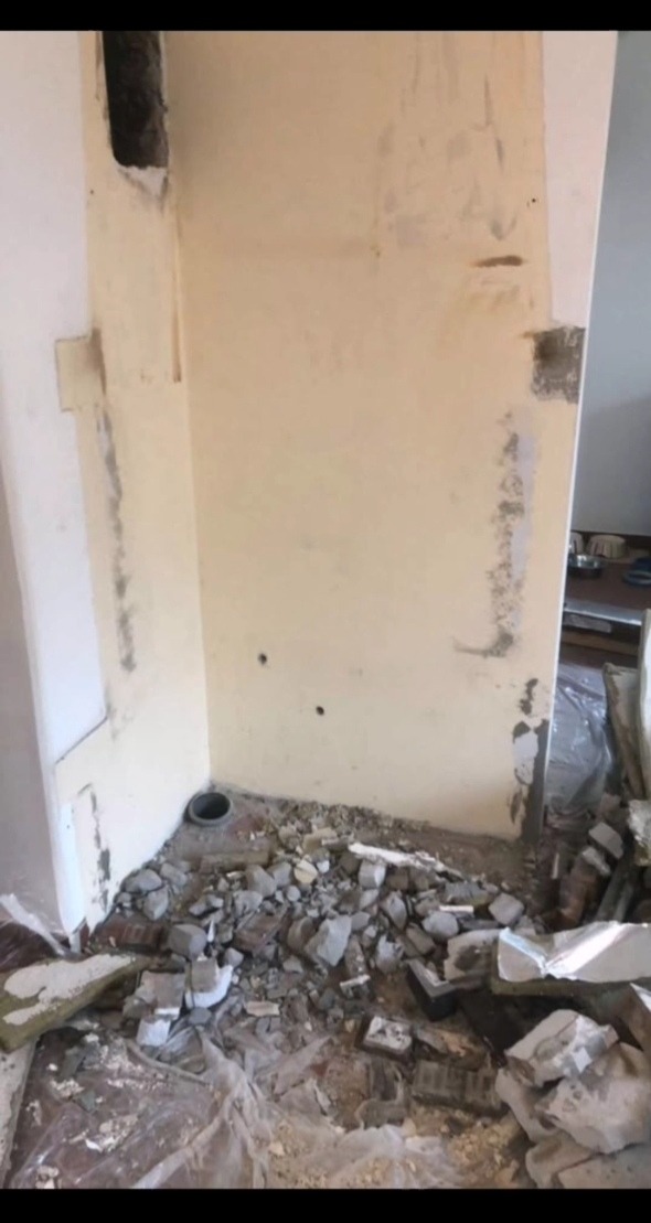 Po wyburzeniu kominka