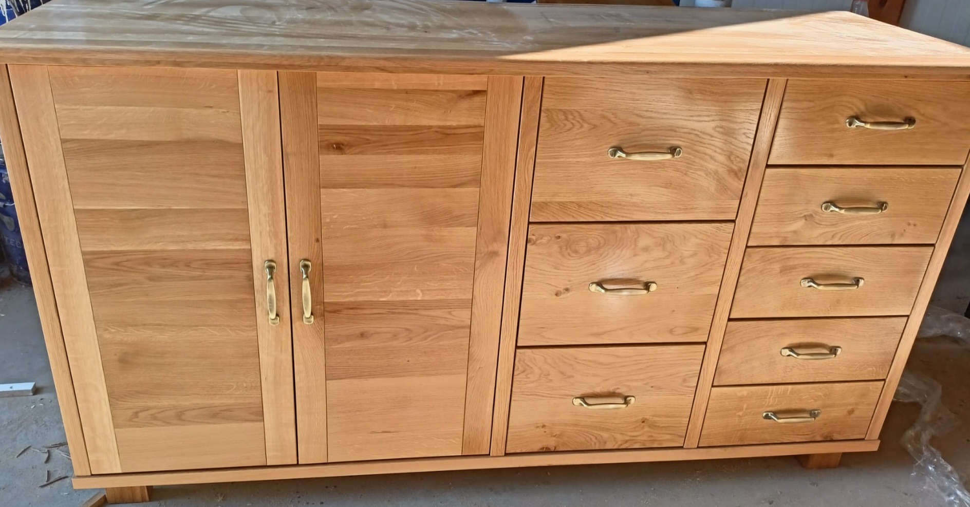 Komoda debowa z litego drewna