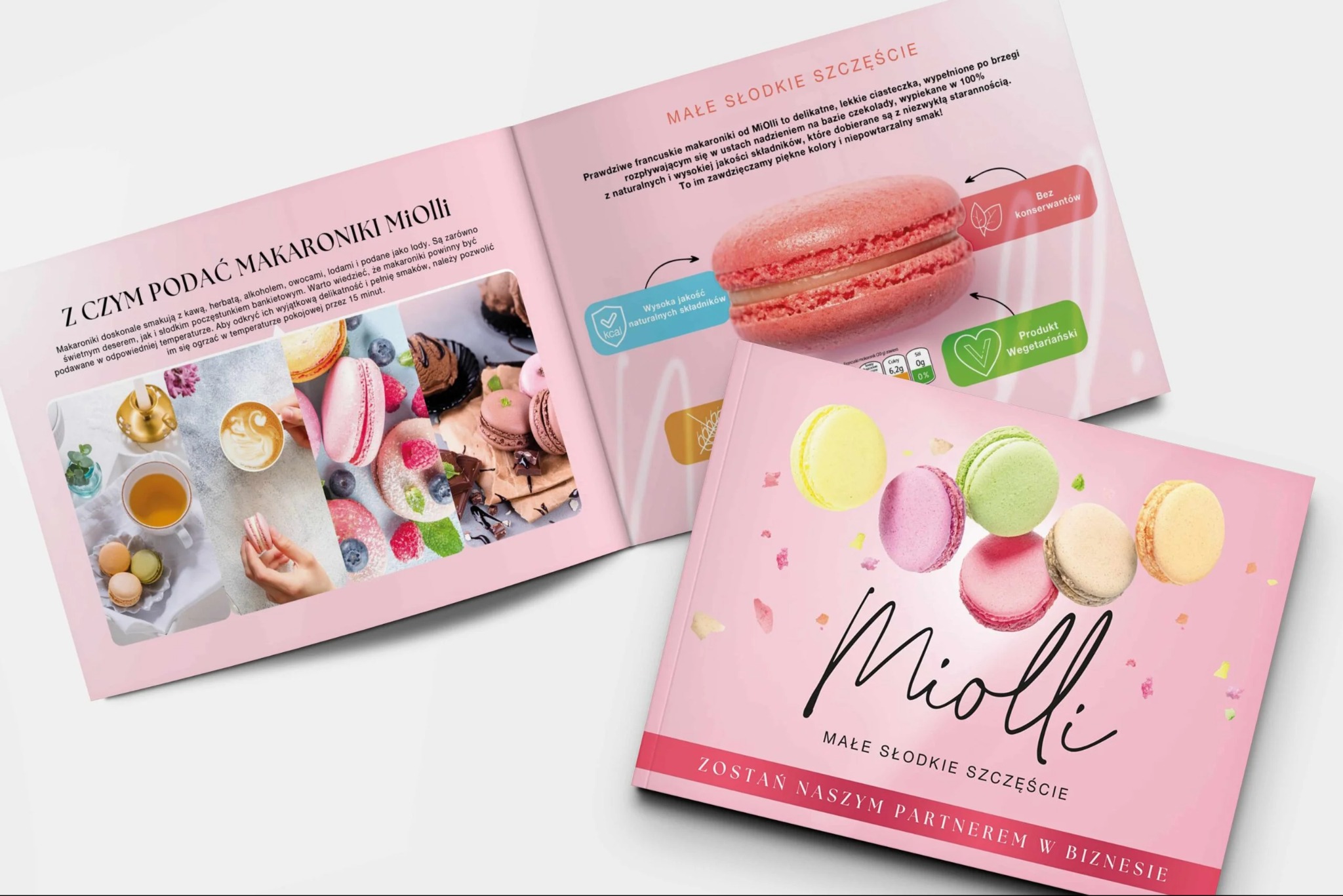 Katalog dla firmy Miolli, od której wychodzą najlepsze makaroniki jakie jedliśmy :)