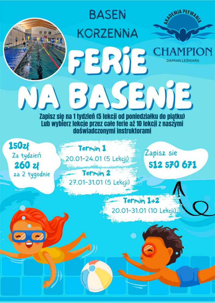 Nauka pływania Ferie 2025 Korzenna Basen