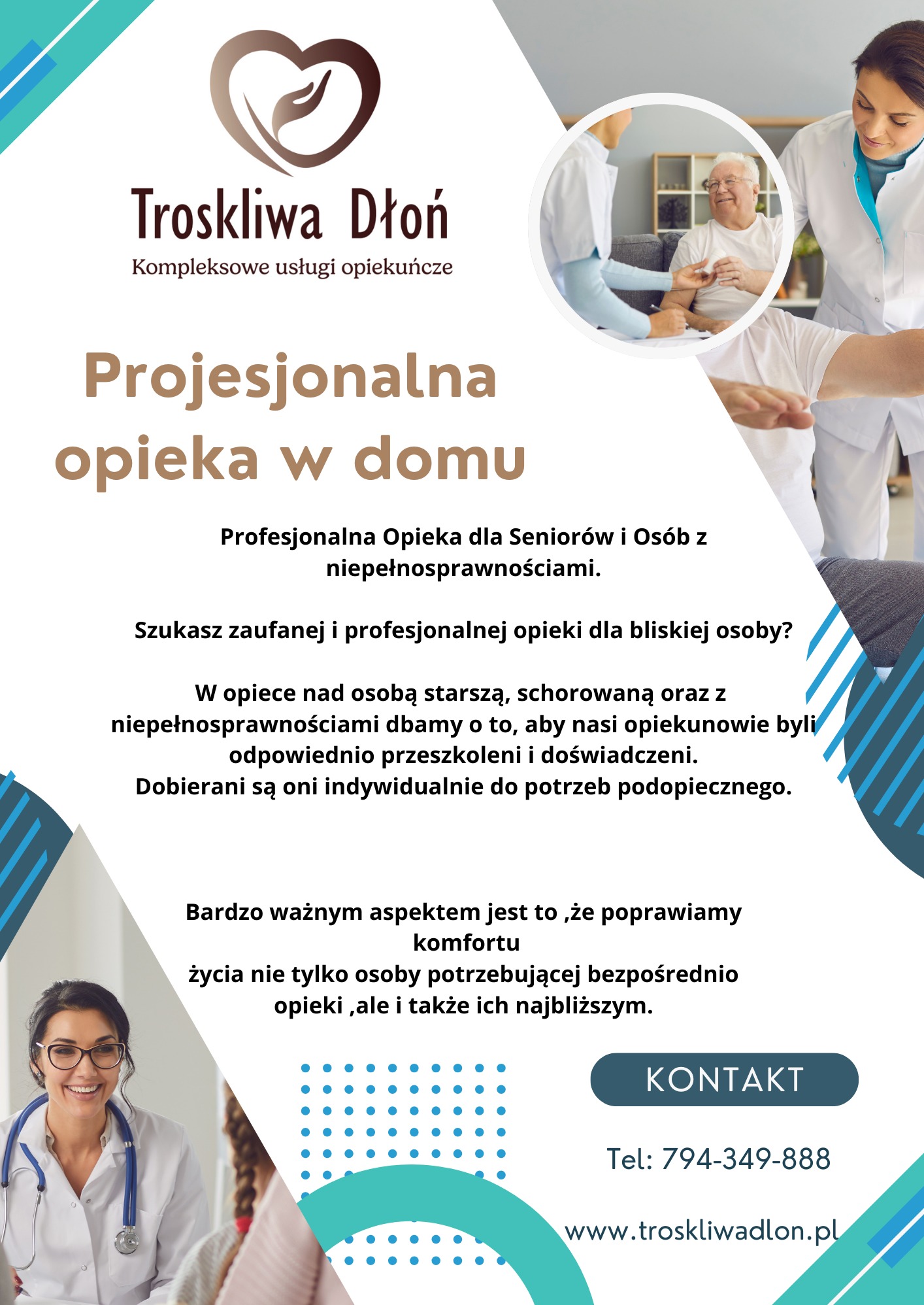 Rehabilitacja domowa pacjenta.