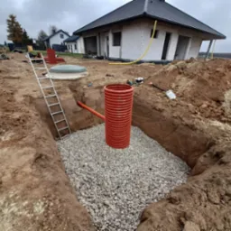 Studnia chłonna za oczyszczalnią biologiczną Kingspan Biodisc BA