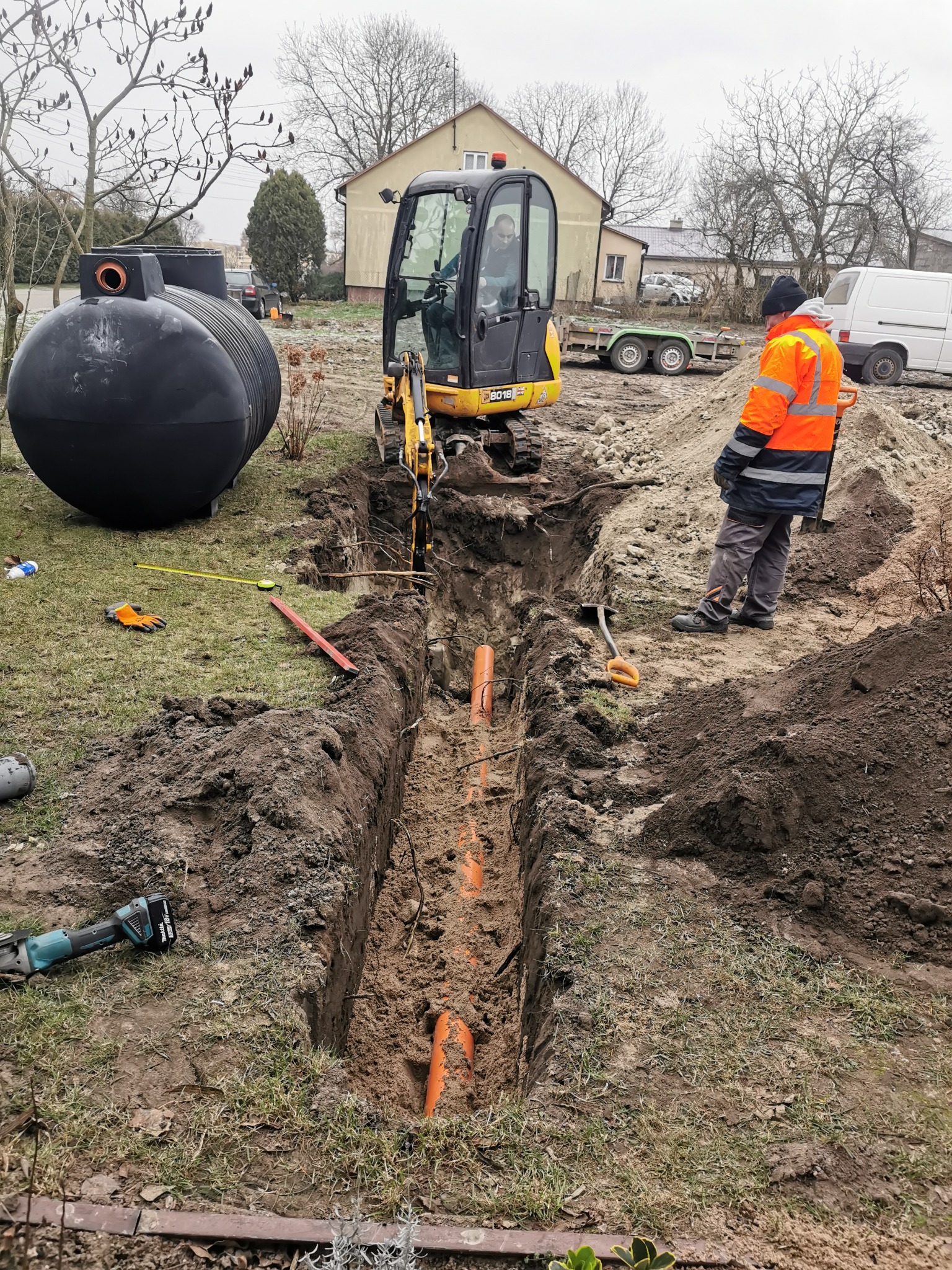 Wykop pod oczyszczalnię ekologiczną Nolen b3 2k
