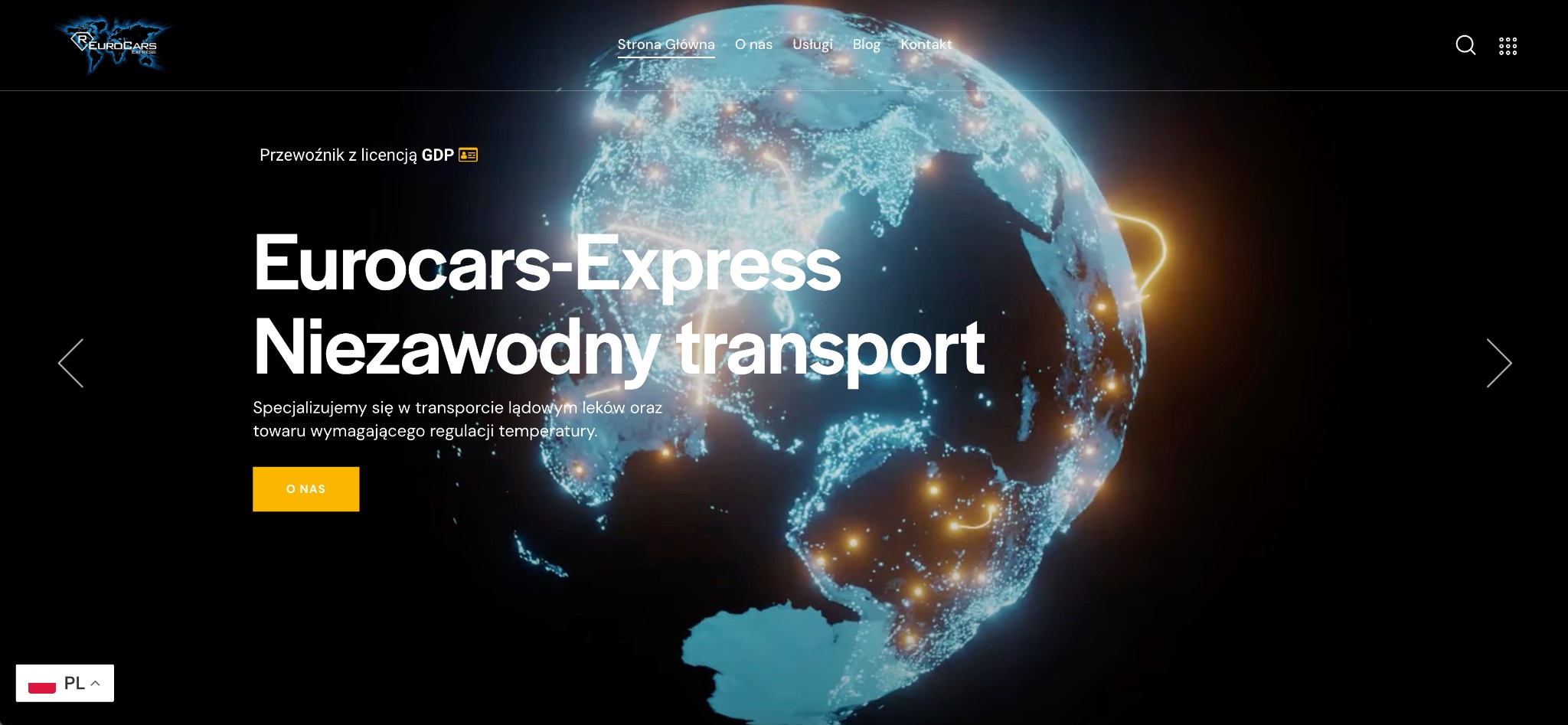 Strona internetowa dla firmy transportowej