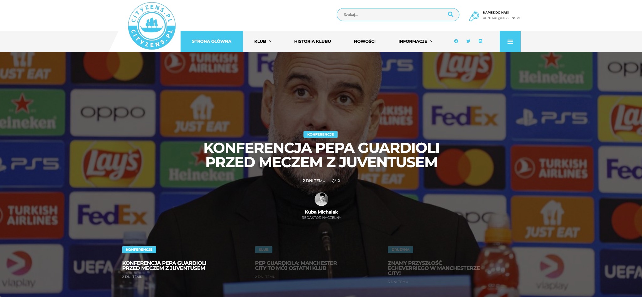 Portal fanowski klubu ManCity