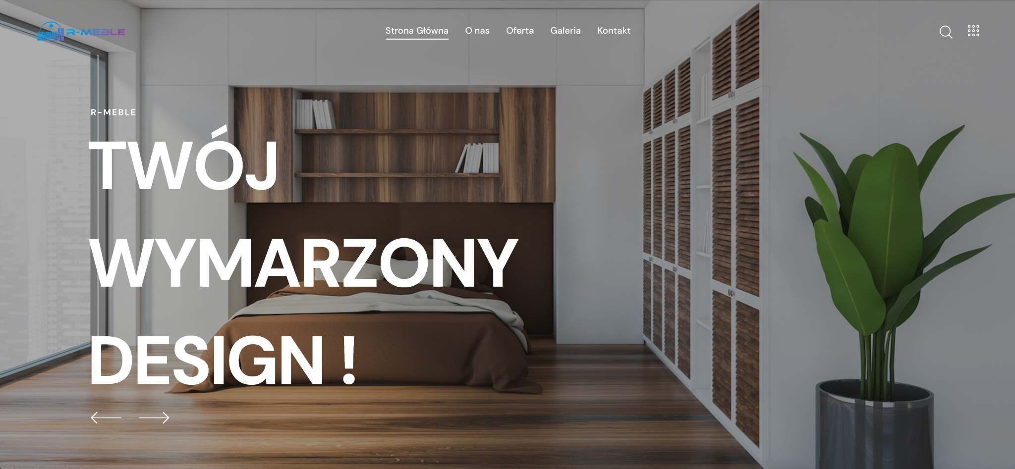 Strona internetowa dla firmy zajmującej się produkcją mebli