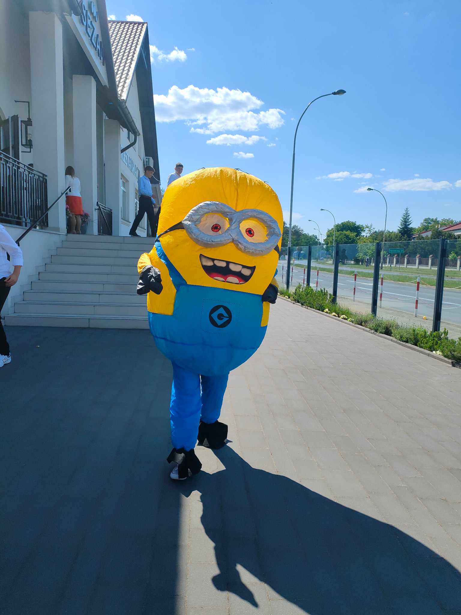 Minionek :) animacje dla dzieci mogą uczyć, bawić i cieszyć jak ten minionek. Taki strój można też wynająć.