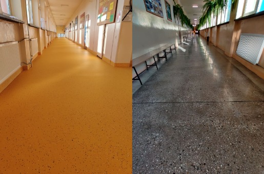 Przed po remont korytarzy