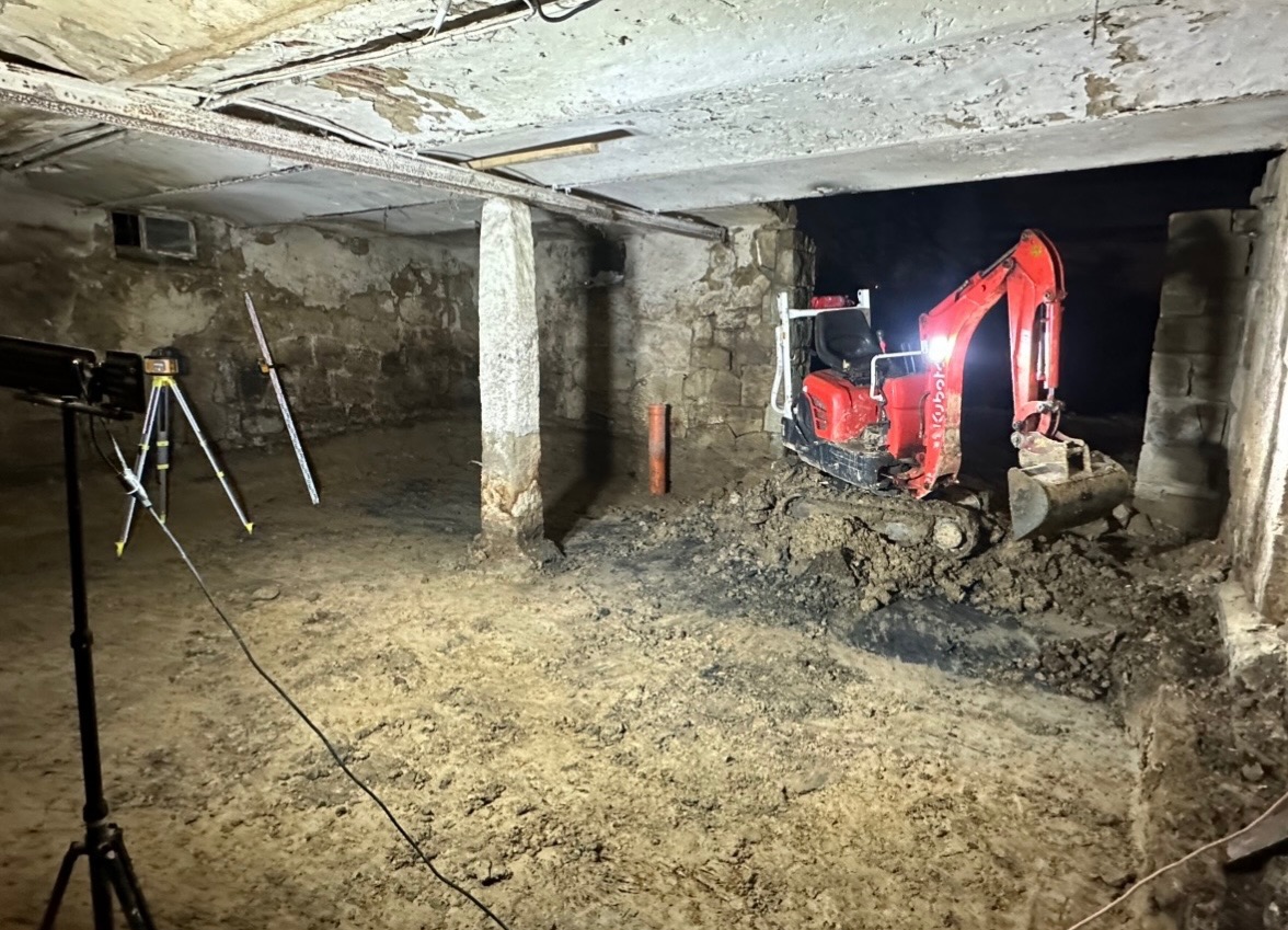 Pogłębianie piwnic fundamentowych
