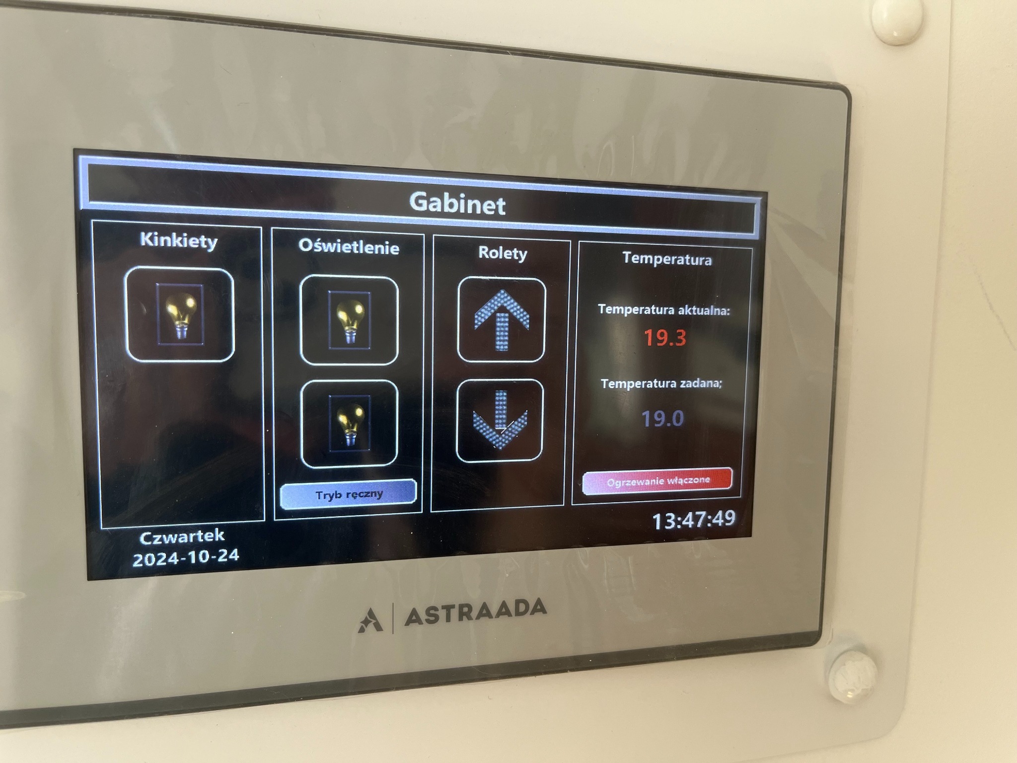 Panel HMI sterowania Smart Home