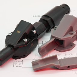 MECAMA SPÓŁKA Z OGRANICZONĄ ODPOWIEDZIALNOŚCIĄ - Drukowany prototyp, oraz finalna wersja wykonana na maszynach CNC.