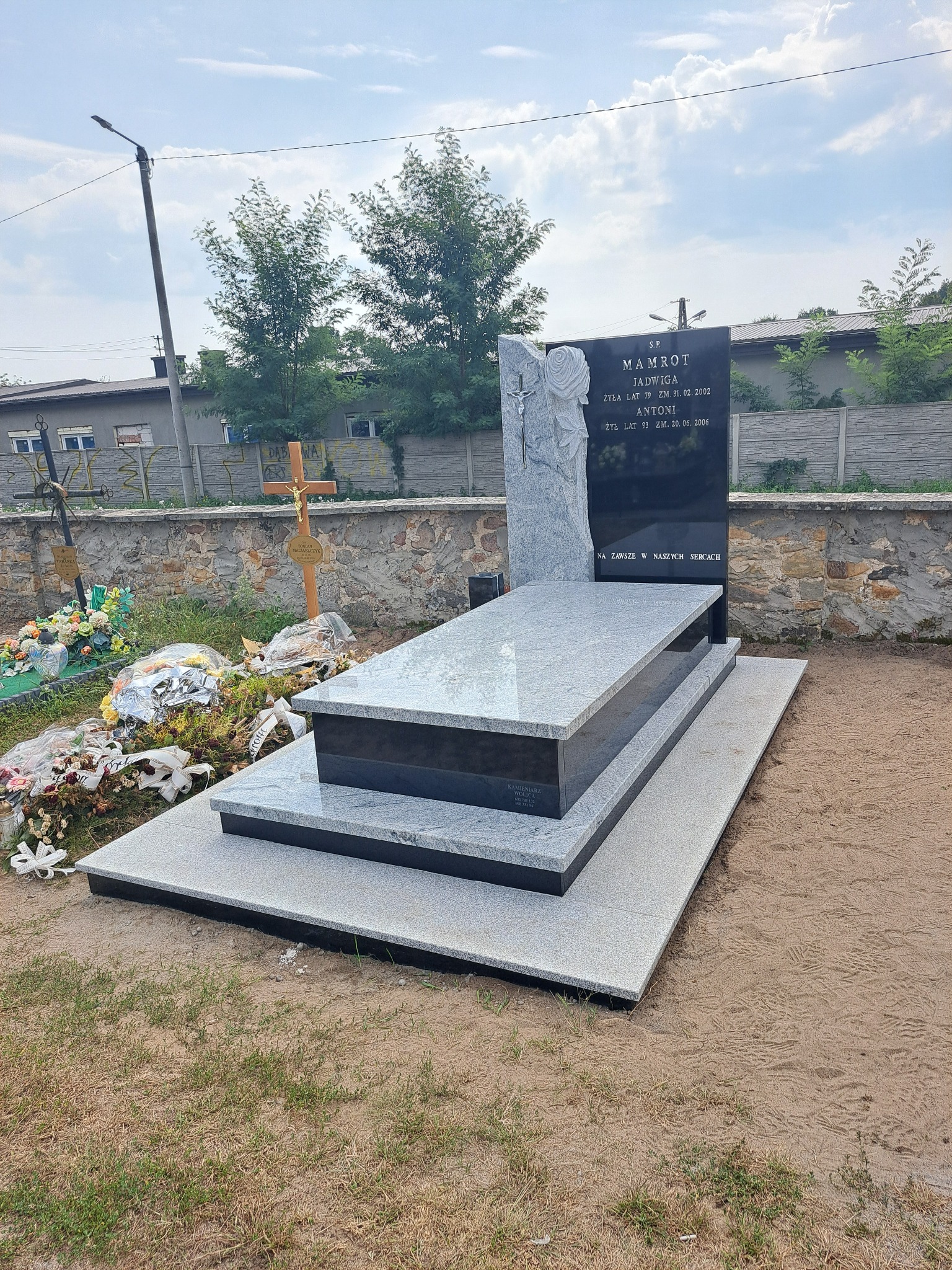 Granit Viscont white+czarny