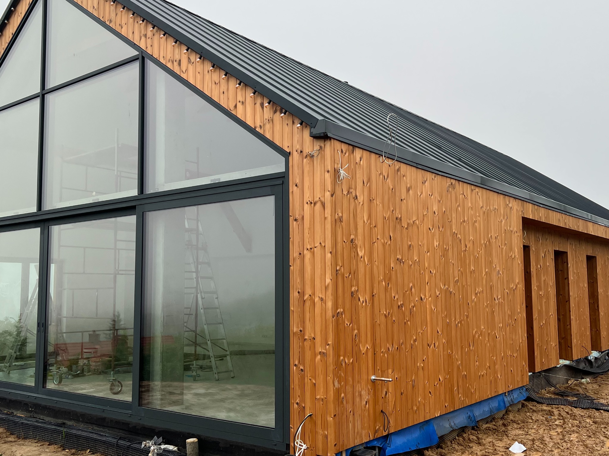 Elewacja z Termo sosny.