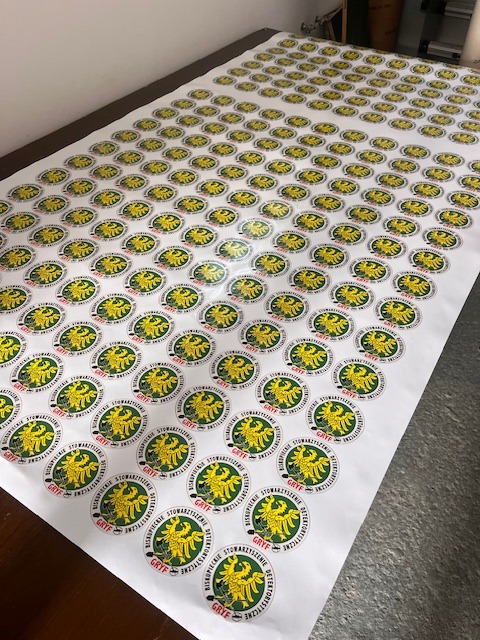 Seria naklejek dla stowarzyszenia Detektory stycznego wysoka jakość druku na folii samoprzylepnej