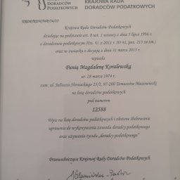 Doradca podatkowy Tomaszów Mazowiecki 1