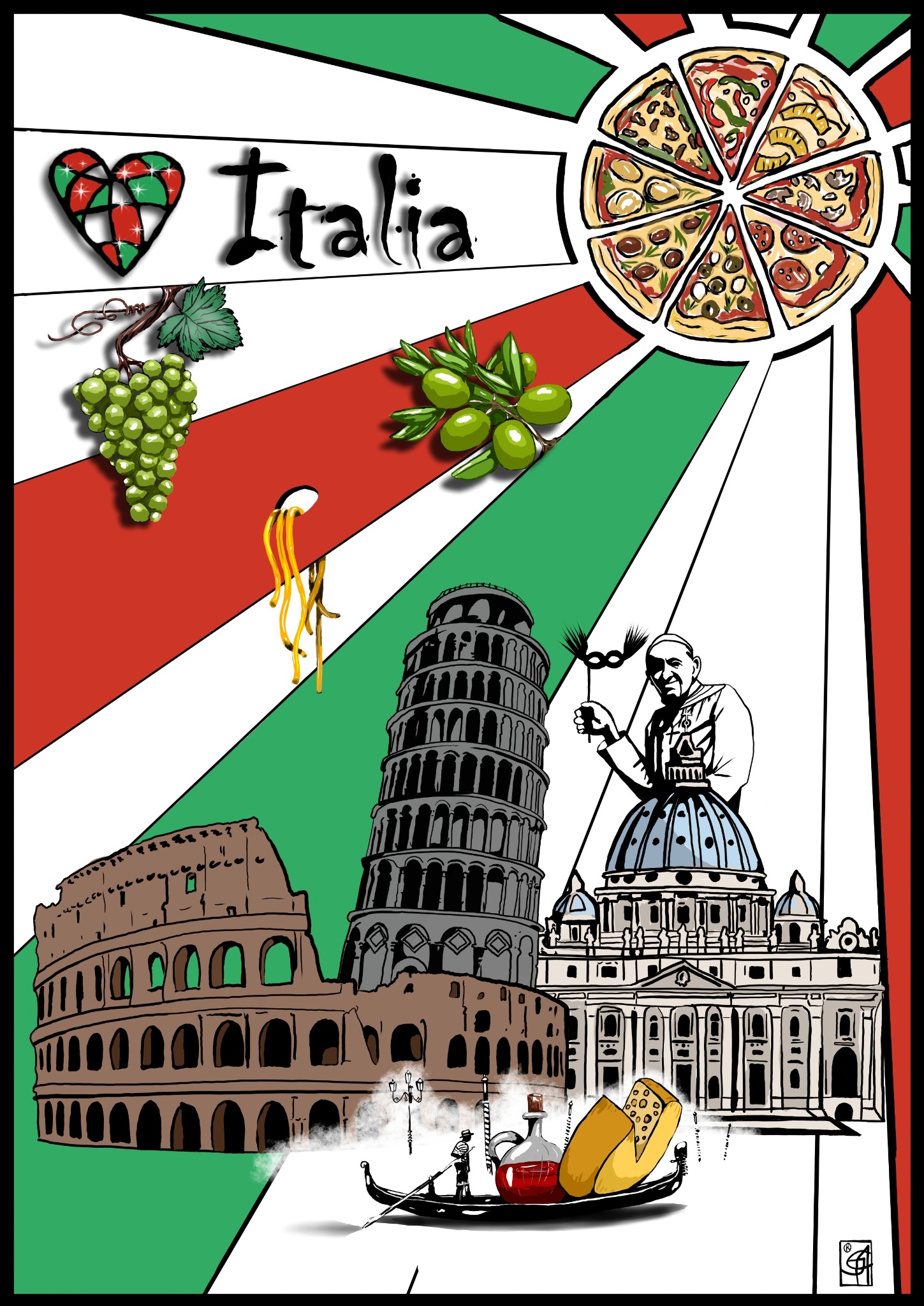 Projekt plakatu - Italia