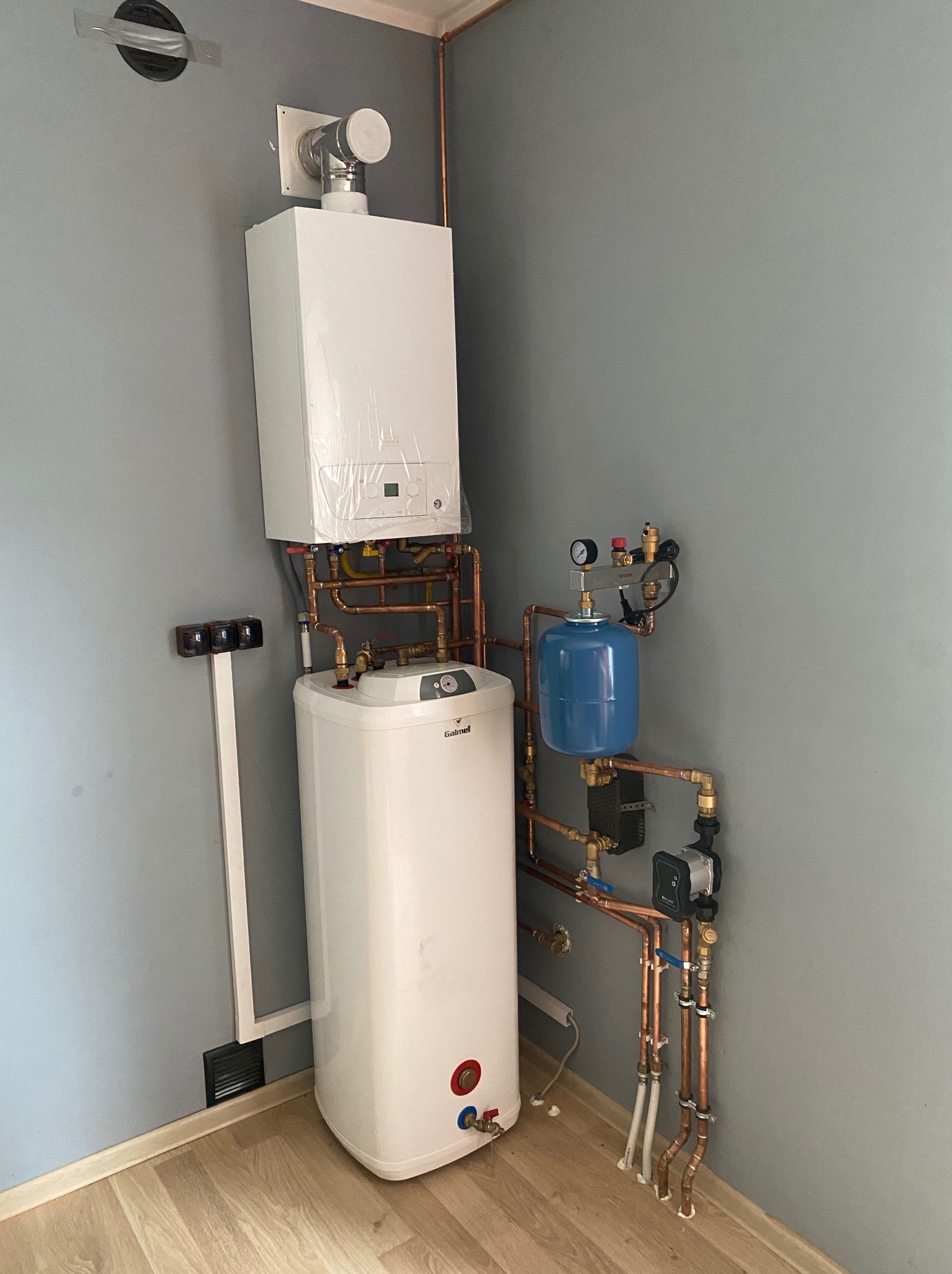 Montaż kotła jednofunkcyjnego z wymiennikiem