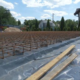 zbrojenie płyty fundamentowej - podwójna siatka (tereny górnicze)