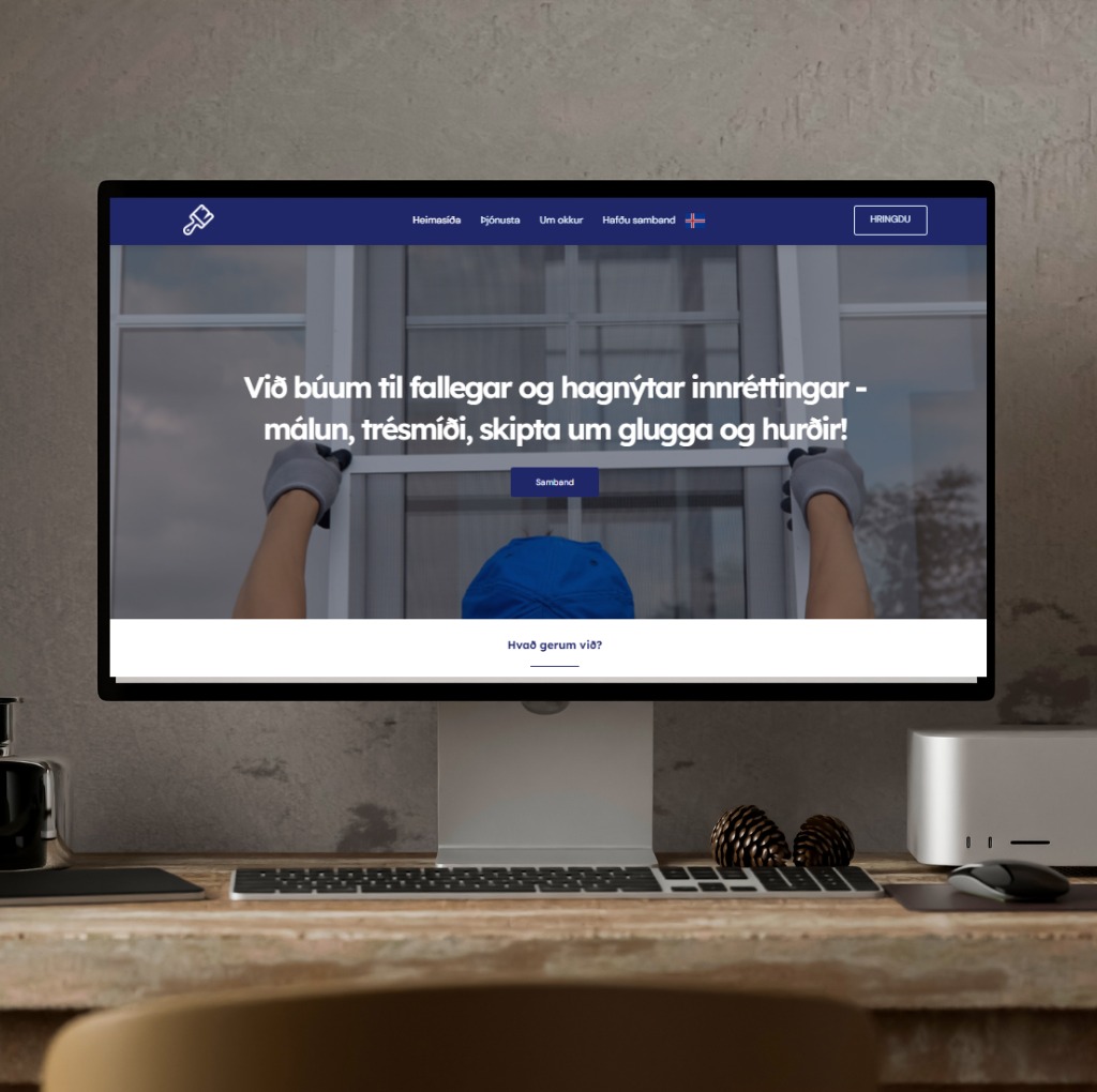 Strona Internetowa stworzona dla firmy budowlanej z Islandii.