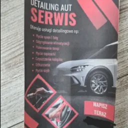 Projekt ulotki na zamówienie klienta o tematyce sprzątania auta