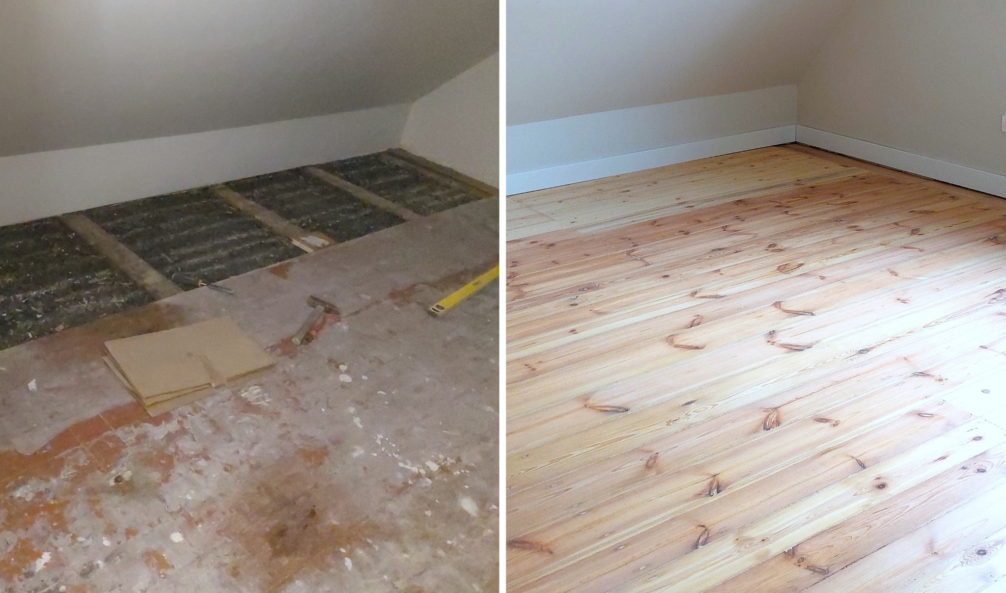 Cyklinowanie z dostawieniem części podłogi wraz ze spoinowaniem + olej zabielany + olej naturalny.