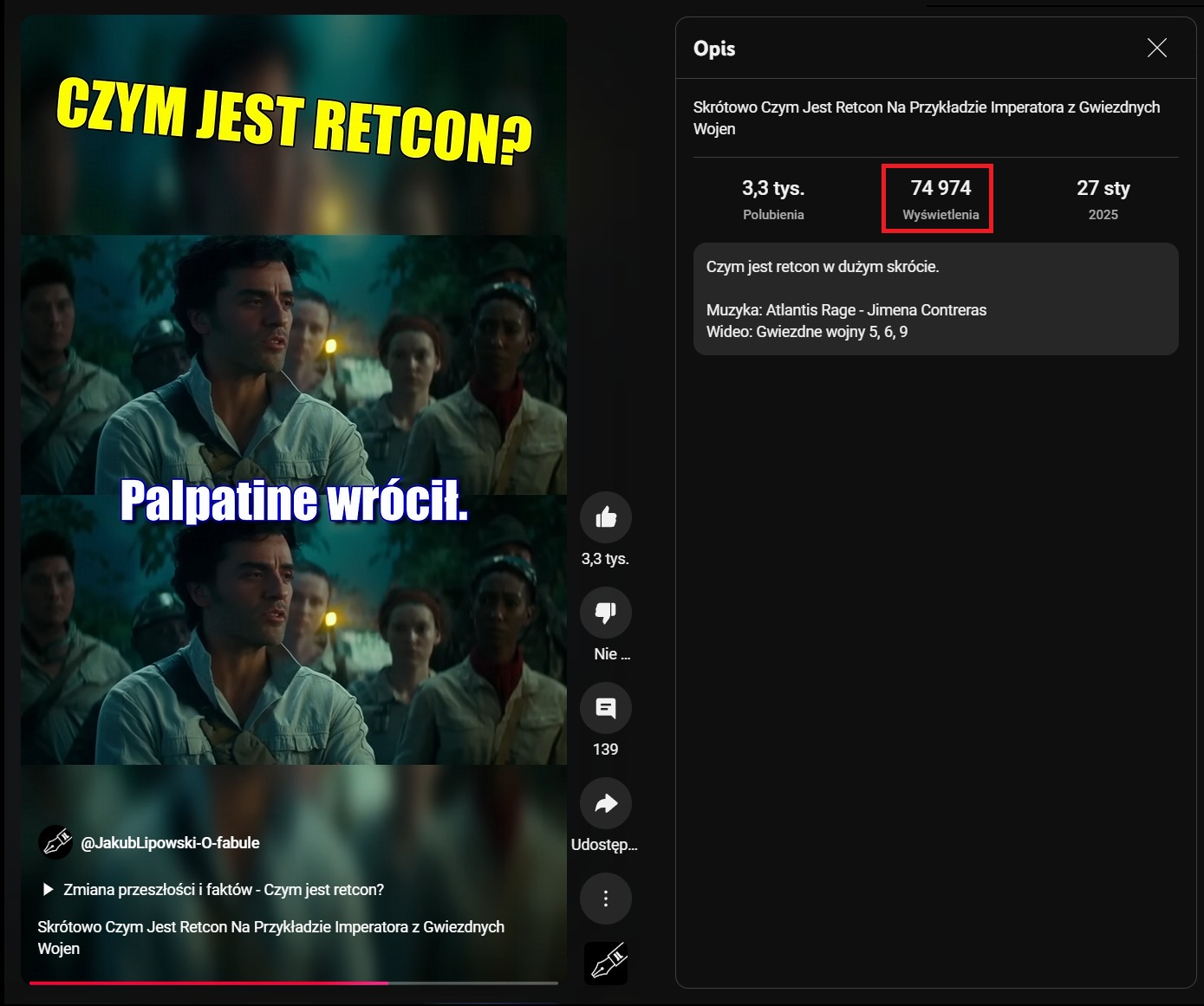 Short na potrzebę kanału Jakub Lipowski - O fabule.