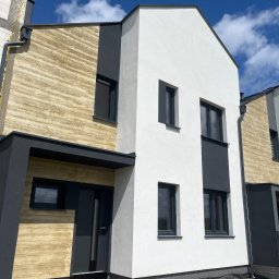 Docieplenie i elewacja - tynki silikonowe oraz wyciski wybarwiane o strukturze drewna