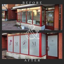 Oklejanie witryn reklamowych