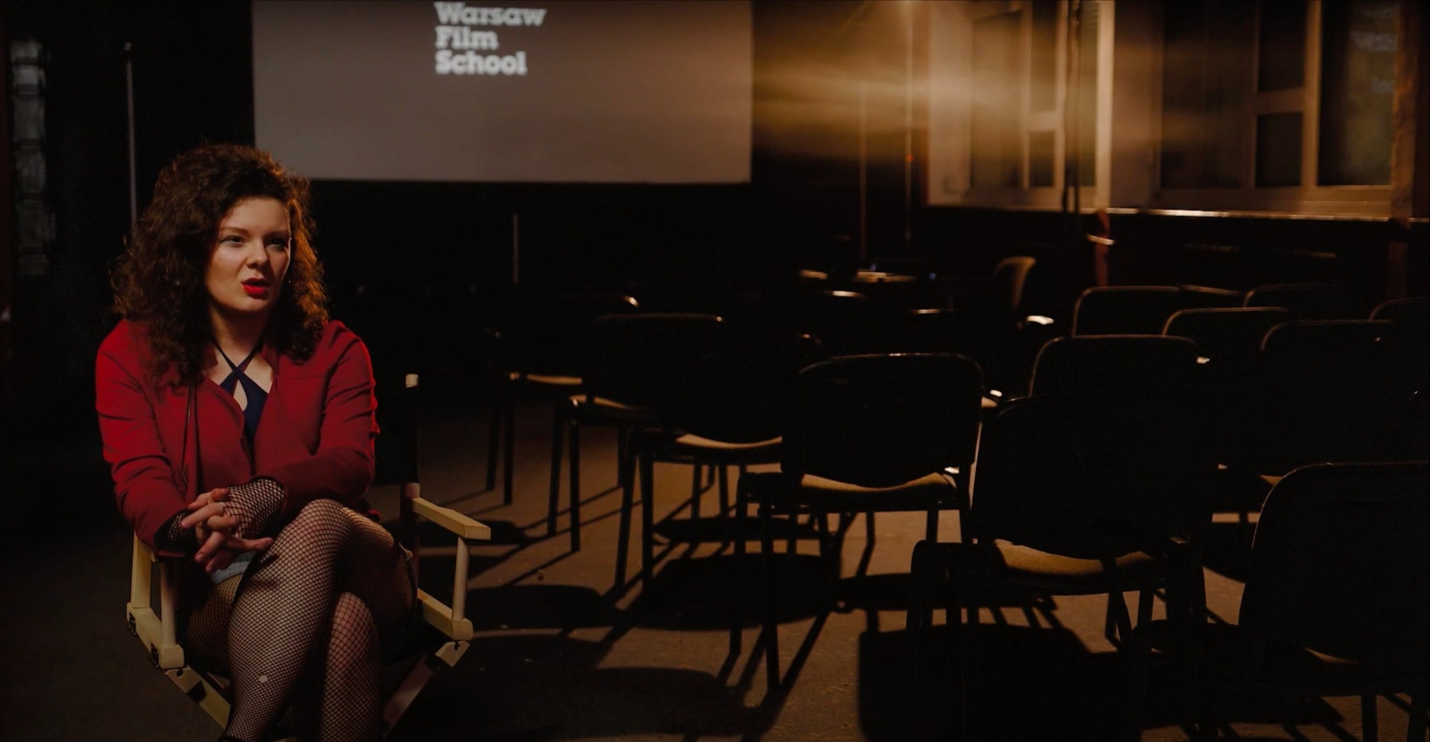 Ucięta:( promującego warszaty 'Dogville' w Warszawskiej Szkole Filmowej.