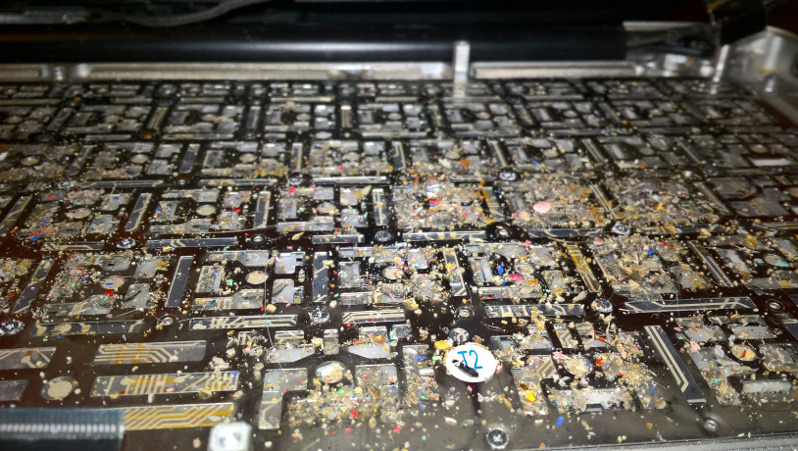 Efekt braku czyszczenia laptopa